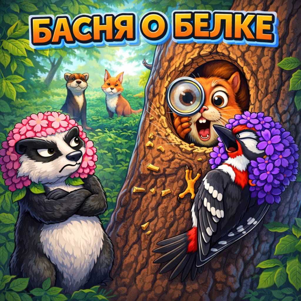 Басня о белке